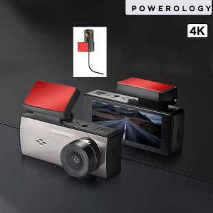 كاميرا ثنائية العدسة لتسجيل القيادة بدقة 4K من Powerology