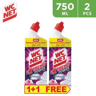 Wc Net Almond Blossom Extreme Power Toilet Cleaner 750 ml - 1 + 1 Free