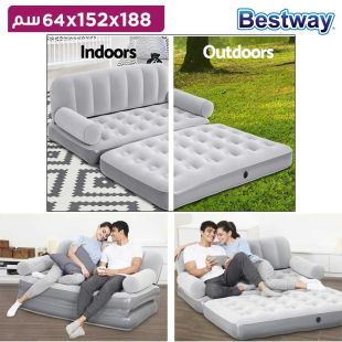 صوفا سرير قابل للنفخ 2 في 1 مع مضخة هواء كهربائية من Bestway