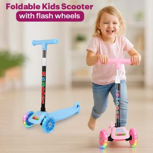 Foldable Kids Scooter with Flash Wheels