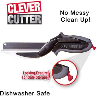 سكين ولوح تقطيع 2 في 1 من Clever Cutter