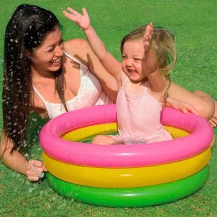 مسبح قابل للنفخ بثلاث حلقات 61 × 22 سم من Intex