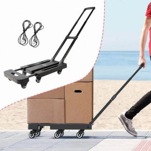 Foldable Steel Trolley with Six Wheels