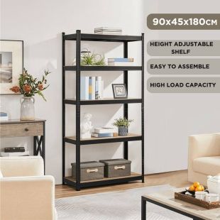 Multi Purpose 5 Tiers Metal Storage Organizing Rack 90 x 40 x 180cm