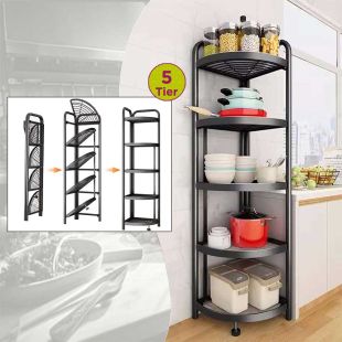 Foldable 5-Tier Corner Shelf Stand