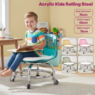 Acrylic Kids Rolling Stool