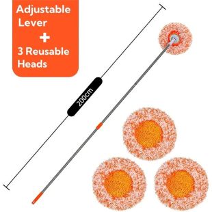 Adjustable Cleaning Mop with 3 Replaceable Heads
