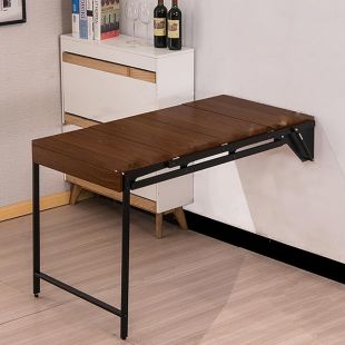 طاولة قابلة للطي تثبت على الحائط مع رف تخزين 125 × 75.5 × 65 سم