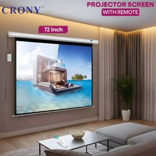 72 Inch Projector Screen with Remote by Crony