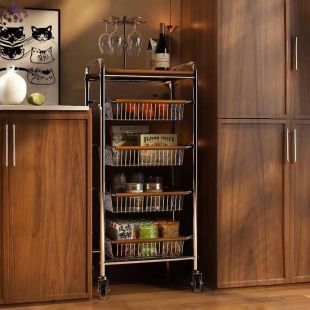 منظم ستانلس تروللي 4 طبقات