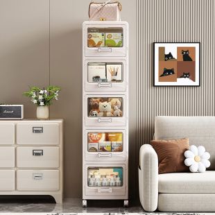 منظم تخزين تروللي شفاف 5 طبقات