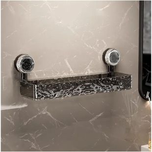 رف تخزين للحمام بقاعدة شفط