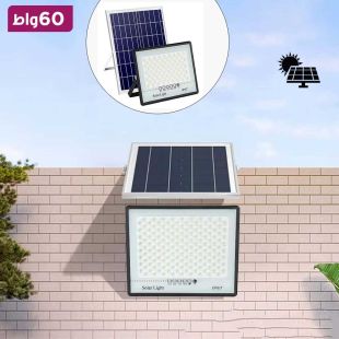 مصباح إضاءة LED خارجي مقاوم للماء يعمل بالطاقة الشمسية قوة 60 واط