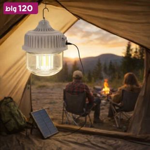 مصباح تخييم خارجي 120 واط يعمل بالطاقة الشمسية مع ريموت
