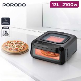 Porodo Lifestyle Crisp Cook 3-in-1 Air Fryer & Pizza Oven 2100W 13L