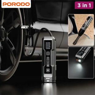 3 in 1 Jump Starter with Air Pump and Vacuum Cleaner by Porodo