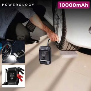 10000mAh 4-in-1 Inflate Boost Jump Starter with Air Compressor by Powerology