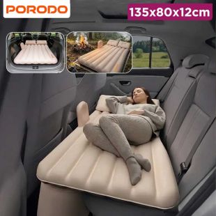 Inflatable Car Mattress with Automatic Pump and 2 Pillows by Porodo