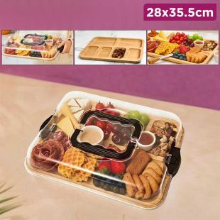 Serving Tray 6 Compartment with Lid 28 x 35.5cm