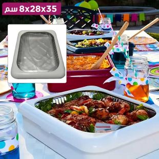 حافظة حماية وتقديم لصواني الفويل 2 في 1