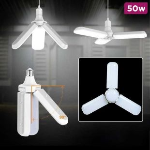50W Three Leaf Adjustable LED Ceiling Light Bulb – B22 Base