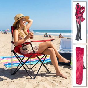 Folding Camping Chair - Red