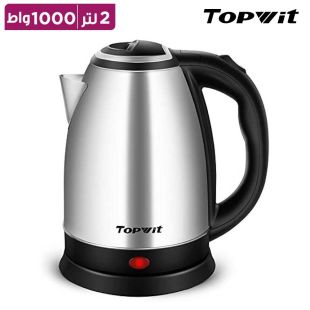 غلاية مياه كهربائية ستانلس ستيل 2 لتر 1000 واط من TopWit