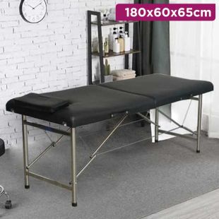 Portable Folding Massage Table with Aluminium Frame 180 x 60 x 65 cm