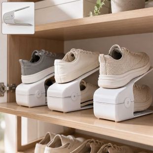 Adjustable Double Layer Shoe Slot Organizer