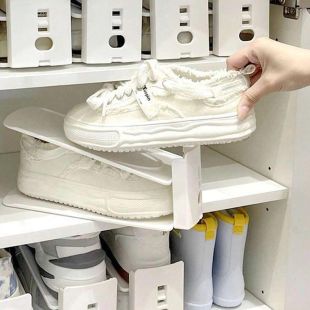 Adjustable Double Layer Shoe Slot Organizer