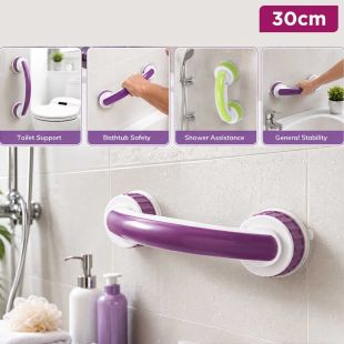 Bathroom Handrail Non-slip Safety Handle with Suction Cup 30cm