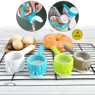 Multifunctional Food Freshness Sealing Clip 4 Pcs