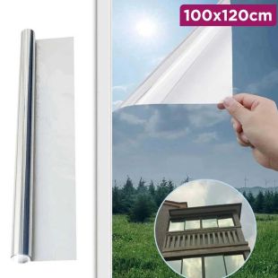 Adhesive Reflective Window Film for Heat Insulation and Privacy 100×120cm