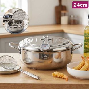 304 Stainless Steel Mini Non-Stick Frying Pot 24cm