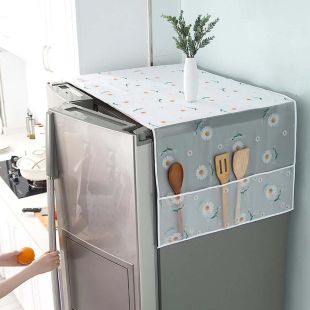 Fridge Dust Cover Refrigerator Multi Purpose Storage Cover - Assorted Designs