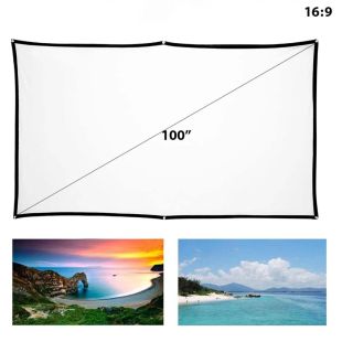 100-inch Collapsible Fabric Projector Screen