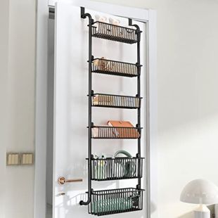6-Tier Over-the-Door Storage Organizer with Metal Baskets