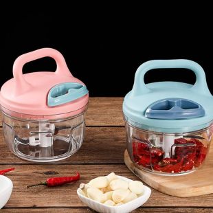 Manual Vegetable Mincer with Stainless Steel Blades
