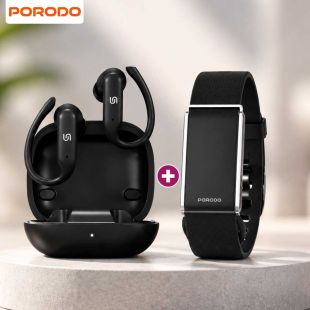 Smart Fitness Tracking Band + Wireless Earbuds by Porodo