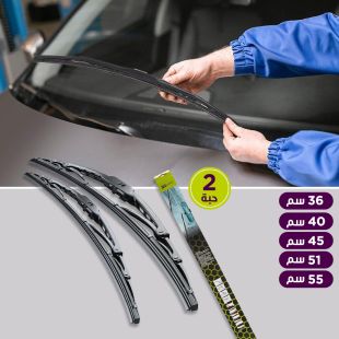 شفرة مساحات للزجاج الأمامي للسيارة من Amco (عبوة 2 حبة)