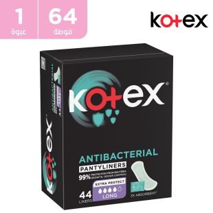 كوتكس - فوط صحية طويلة مضادة للبكتيريا - 44 + 20 حبة