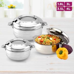 Stainless Steel Insulated Food Warmer and Cooler Casserole with Lid (1 PCS)