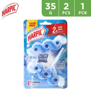 هاربيك – قالب أكتڤ فريش منظف ومعطر لحافة المرحاض برائحة مارين سبلاش 2 × 35 جم