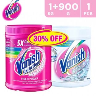 Vanish Oxi Action Fabric Stain Remover Powder Pink 1 kg + White 900 g
