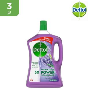 ديتول - منظف الأرضيات القوي المضاد للجراثيم برائحة اللافندر 3 لترات