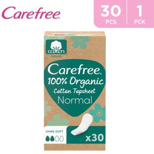 Carefree Organic Cotton Topsheet 30 Pieces