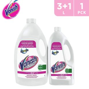 Vanish Crystal White Fabric Stain Remover Liquid 3+1L Free