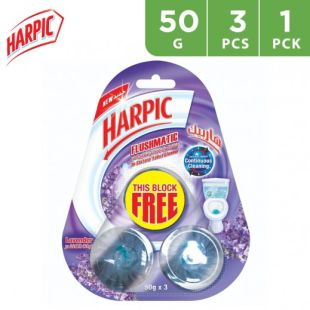 Harpic Flushmatic Block Lavender 3 x 50 g