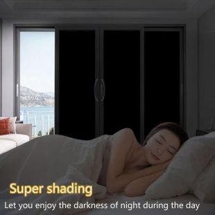 فيلم لاصق للوقاية من الشمس للنوافذ 1 × 30 متر - أسود داكن