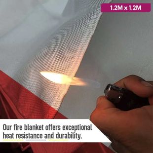 Vidafor Fiberglass Fire Blanket with Hard Case 1.2M x 1.2M